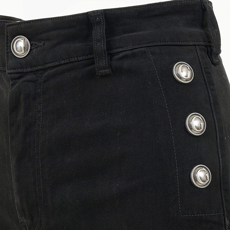 Γυναικεία Παντελόνια New.Faye Μαύρο Lyocell Fabric Guess