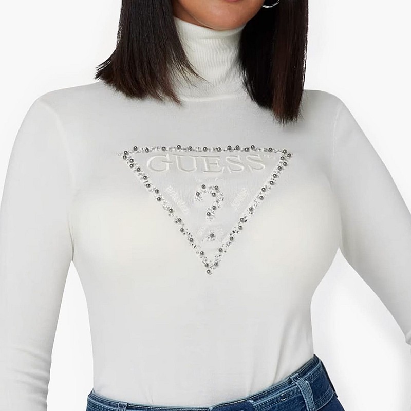Women T-Shirts - Tops Piper.Triangle Beige Viscose Guess