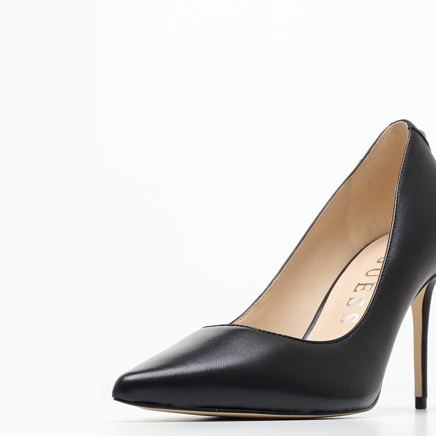 Γυναικείες Γόβες & Peeptoes Ψηλές Rica7 Μαύρο Δέρμα Guess