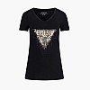 Γυναικείες Μπλούζες - Τοπ Ss.Triangle.Tiger Μαύρο Βαμβάκι Guess Γυναικείες Μπλούζες - Τοπ Ss.Triangle.Tiger Μαύρο Βαμβάκι Guess