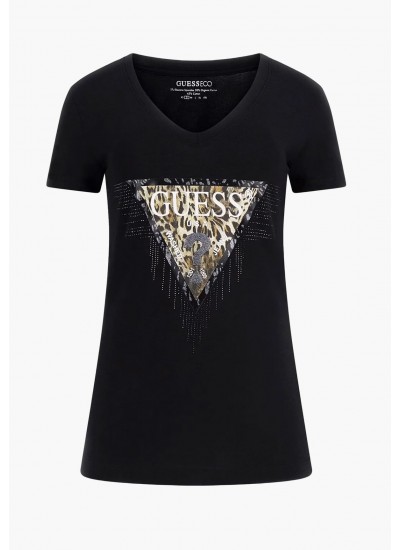 Γυναικεία Μποτάκια Vaneye Μαύρο Ύφασμα Guess