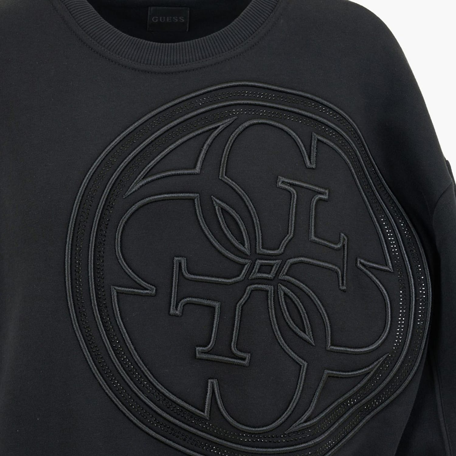 Women's Footers Sweatshirt.4g Black Cotton Guess