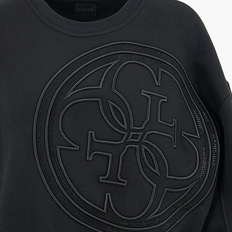 Γυνακεία Φούτερ Sweatshirt.4g Μαύρο Βαμβάκι Guess