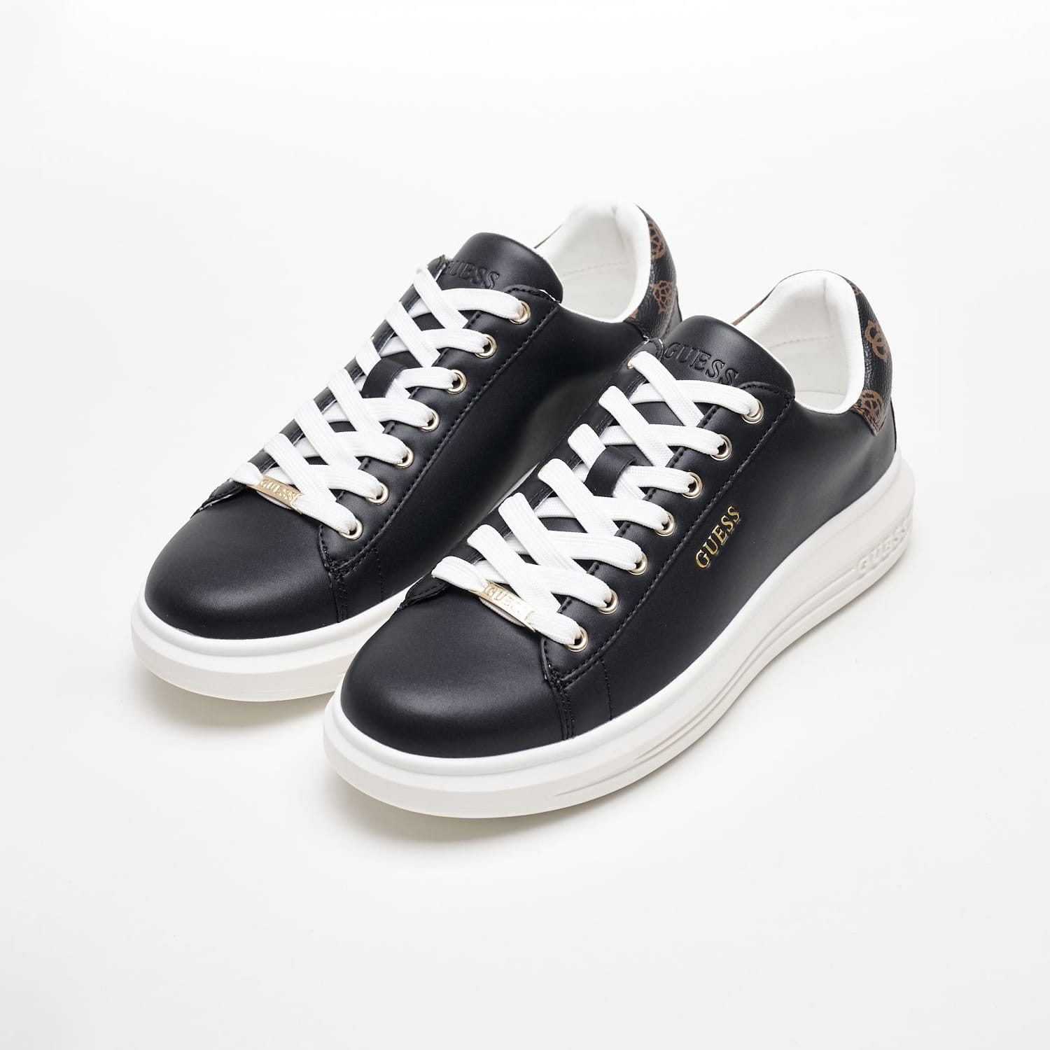 Γυναικεία Παπούτσια Casual Vibo.24W Μαύρο Δέρμα Guess Γυναικεία Παπούτσια Casual Vibo.24W Μαύρο Δέρμα Guess