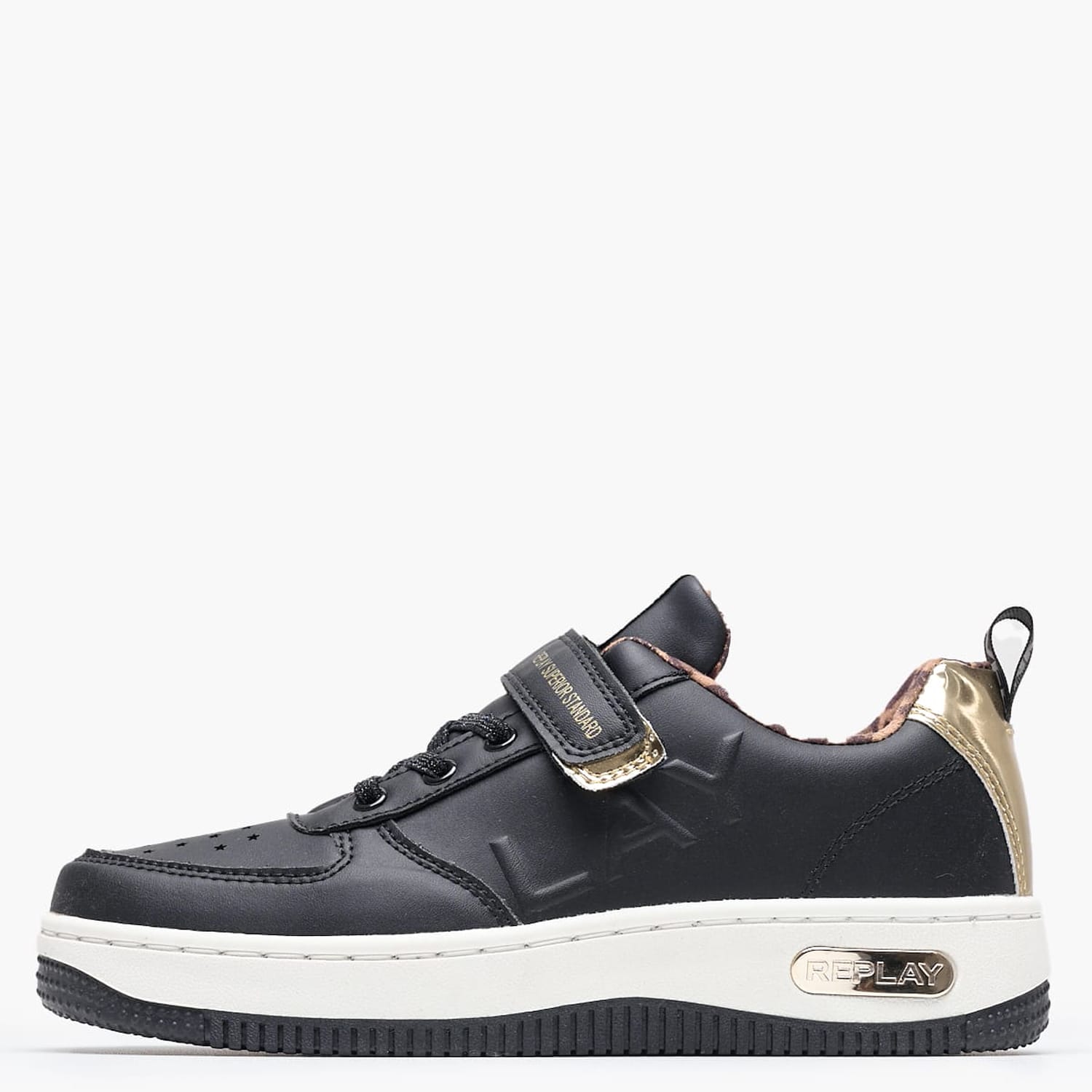 Παιδικά Παπούτσια Casual Epic.Jr Μαύρο ECOleather Replay