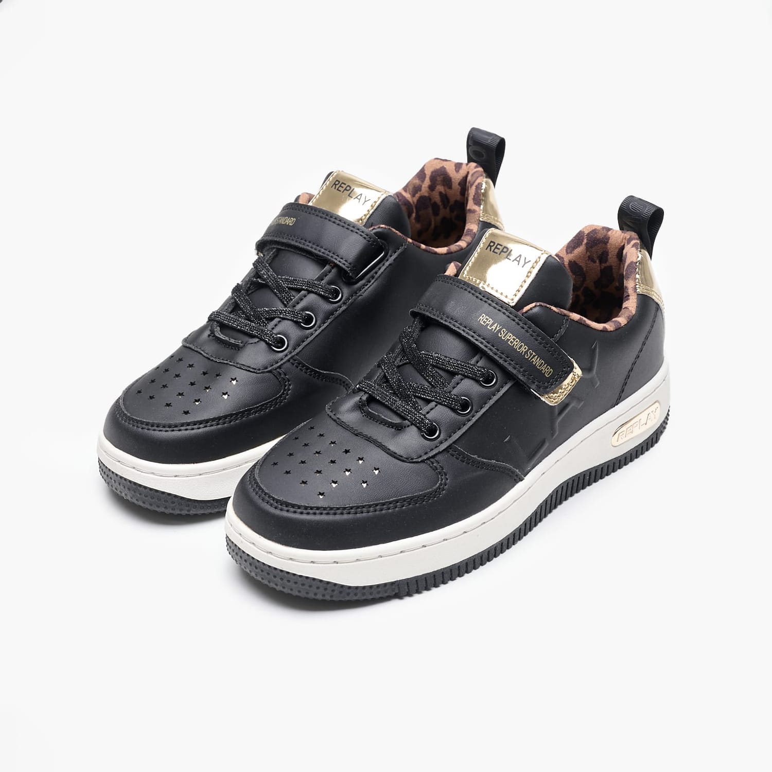 Παιδικά Παπούτσια Casual Epic.Jr Μαύρο ECOleather Replay Παιδικά Παπούτσια Casual Epic.Jr Μαύρο ECOleather Replay