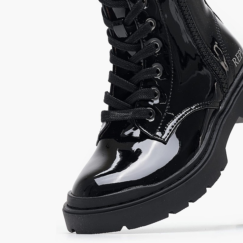 Παιδικά Μποτάκια Joplin12A Μαύρο ECOleather Replay