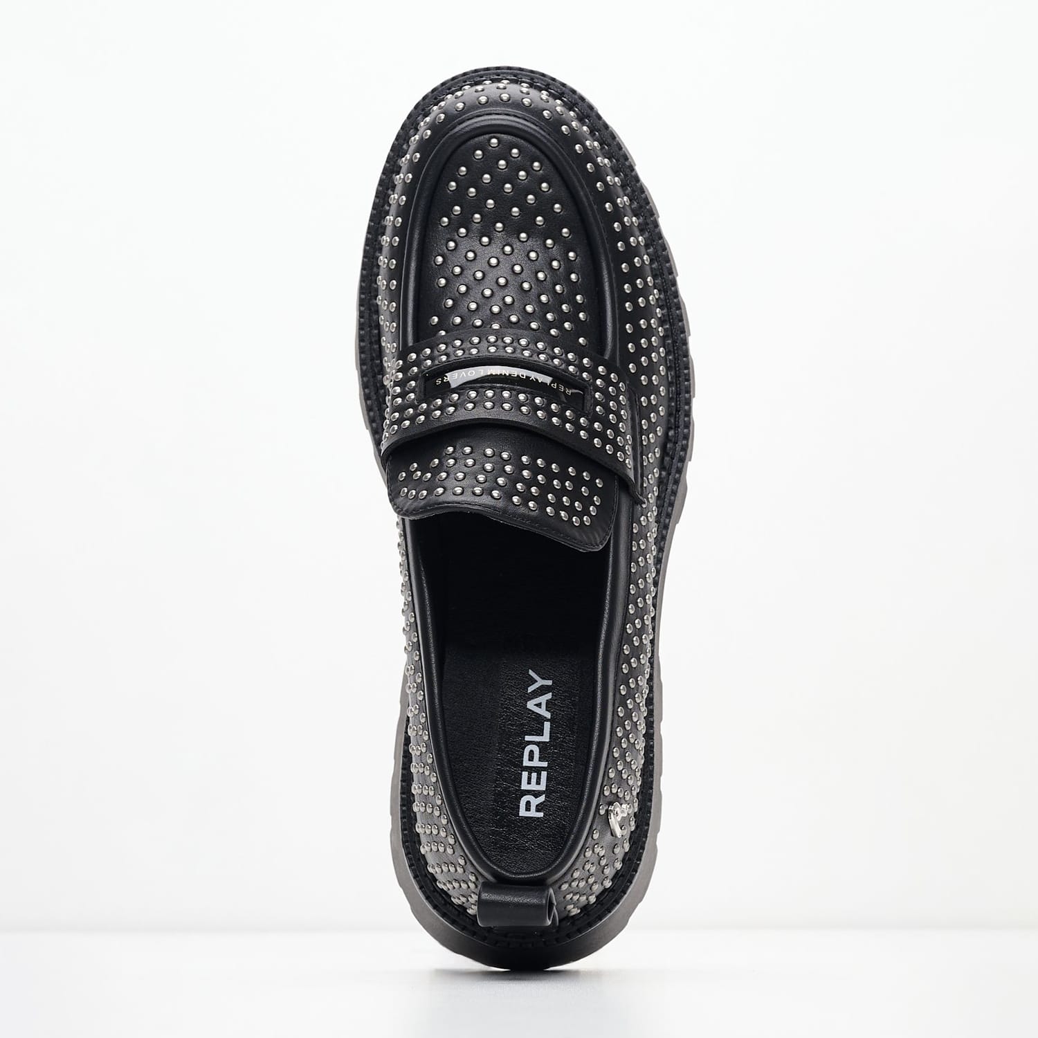 Γυναικεία Μοκασίνια Numb.Studded Μαύρο ECOleather Replay Γυναικεία Μοκασίνια Numb.Studded Μαύρο ECOleather Replay