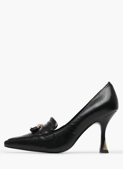 Γυναικείες Γόβες & Peeptoes Ψηλές 2342.5001 Μωβ Δέρμα Mortoglou