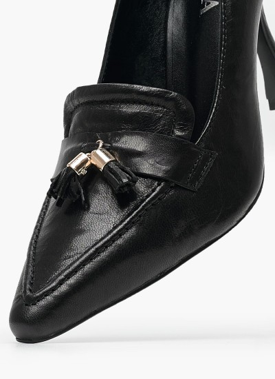 Γυναικείες Γόβες & Peeptoes Ψηλές 2342.5001 Μωβ Δέρμα Mortoglou