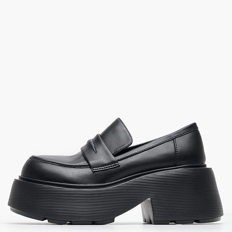 Women Moccasins 116001482 Black Leather Mortoglou