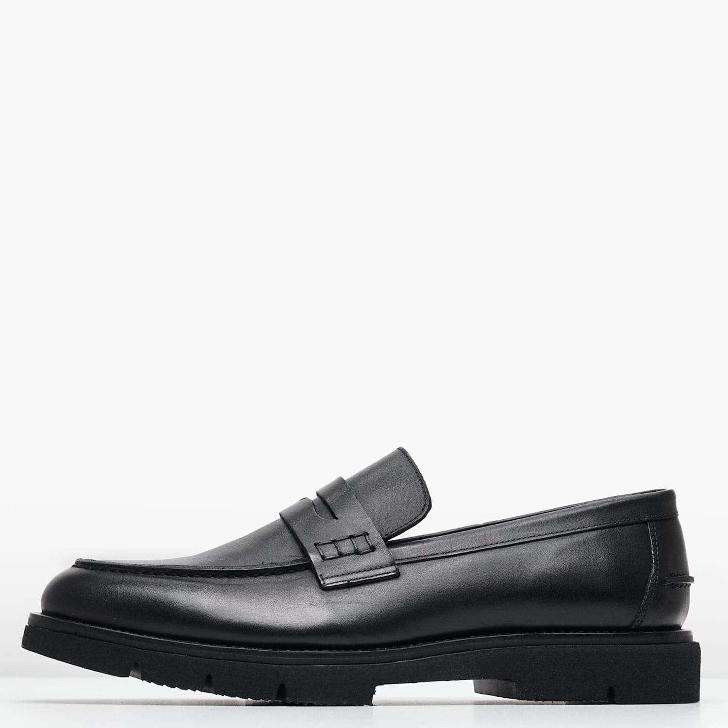 Men Moccasins 50402 Black Leather Vice