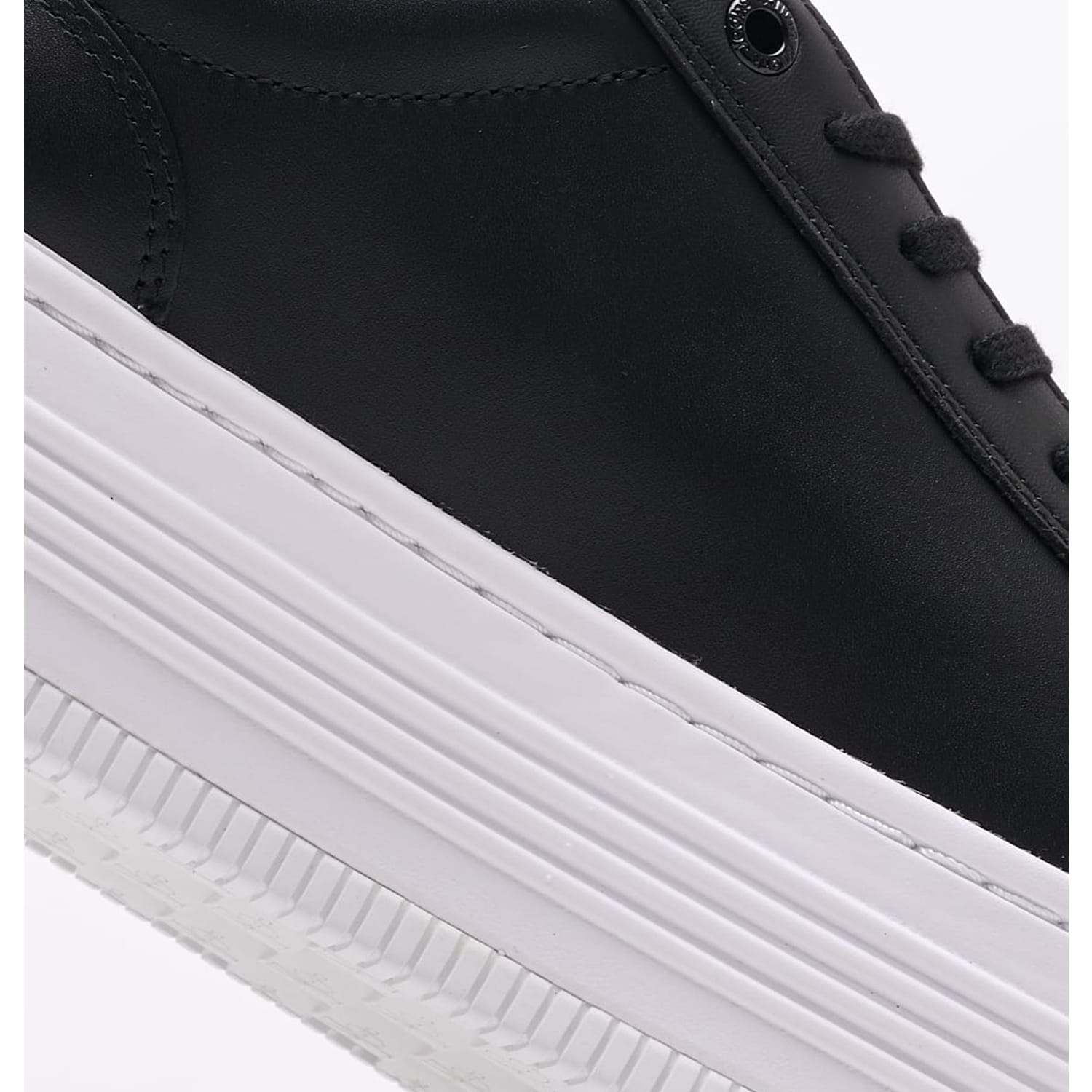 Γυναικεία Παπούτσια Casual Bold.Flat.Low Μαύρο Δέρμα Calvin Klein Casual - Sneakers Calvin Klein Bold.Flat.Low-Black