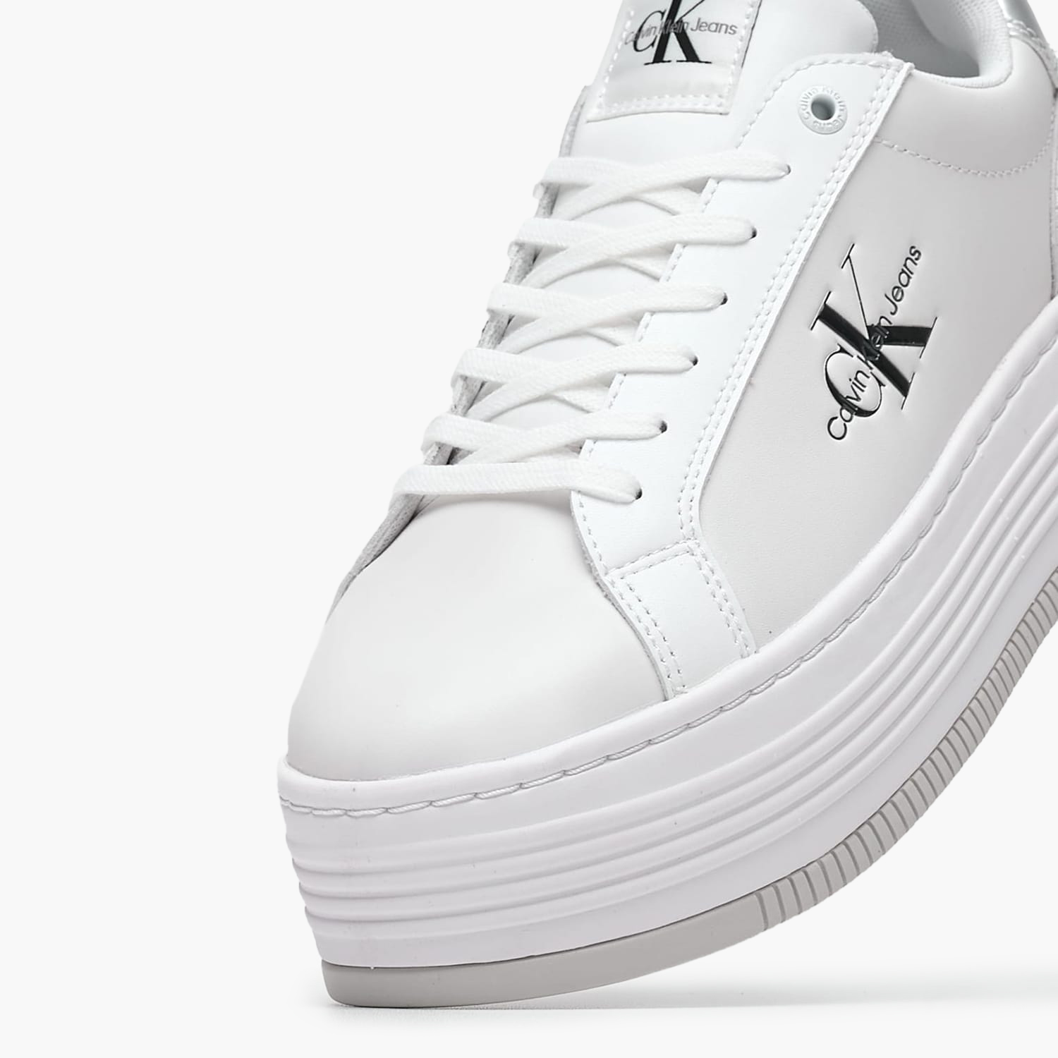 Γυναικεία Παπούτσια Casual Bold.Flat.Low Άσπρο Δέρμα Calvin Klein