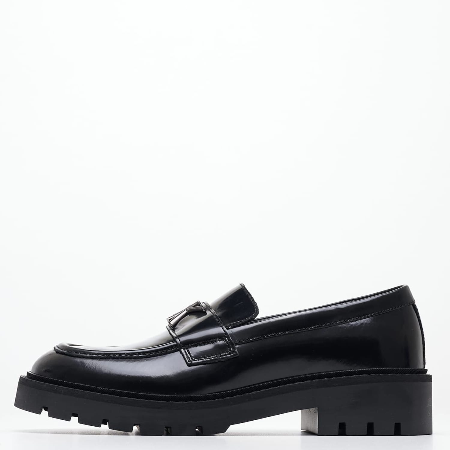 Γυναικεία Μοκασίνια Combat.Loafer Μαύρο Δέρμα Calvin Klein