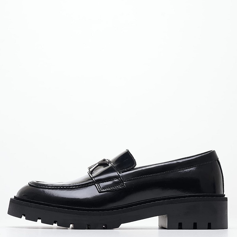 Γυναικεία Μοκασίνια Combat.Loafer Μαύρο Δέρμα Calvin Klein