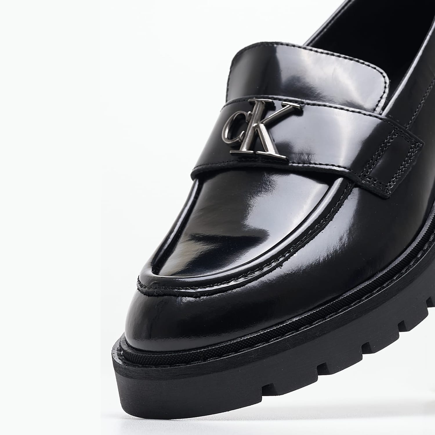 Γυναικεία Μοκασίνια Combat.Loafer Μαύρο Δέρμα Calvin Klein