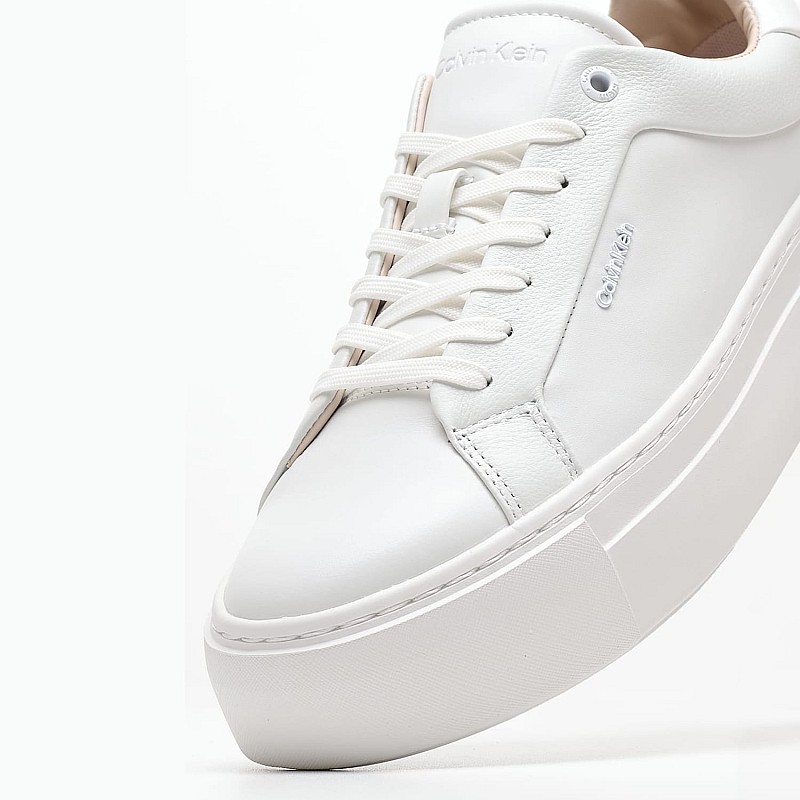 Women Casual Shoes Cupsole.Up White Leather Calvin Klein