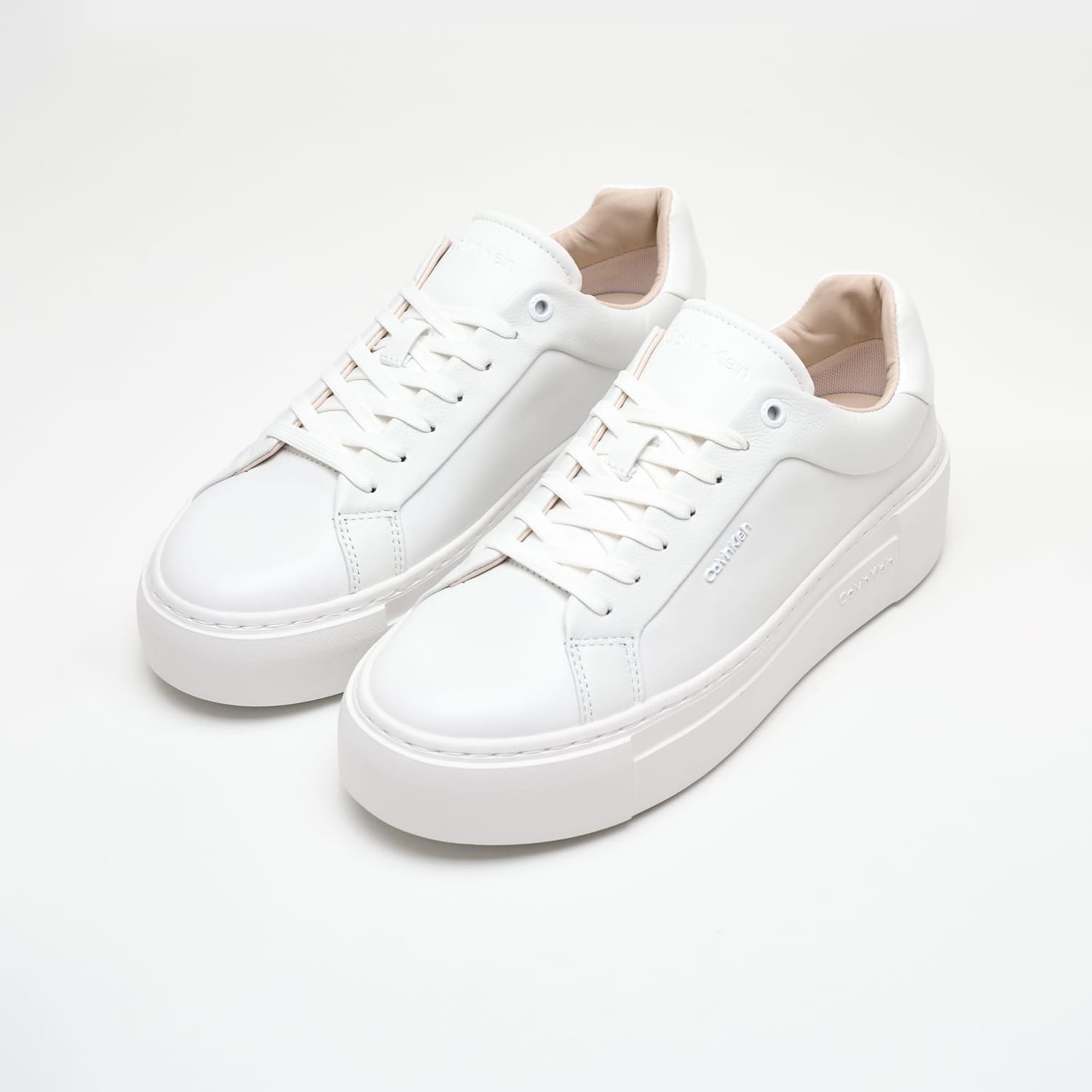 Γυναικεία Παπούτσια Casual Cupsole.Up Άσπρο Δέρμα Calvin Klein Γυναικεία Παπούτσια Casual Cupsole.Up Άσπρο Δέρμα Calvin Klein
