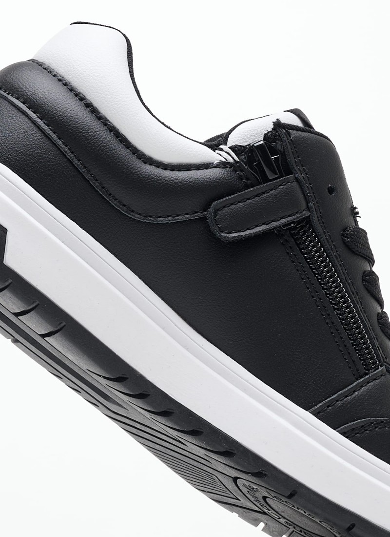 Kids Casual Shoes Kd.Sneaker Black ECOleather mortoglou.gr eshop