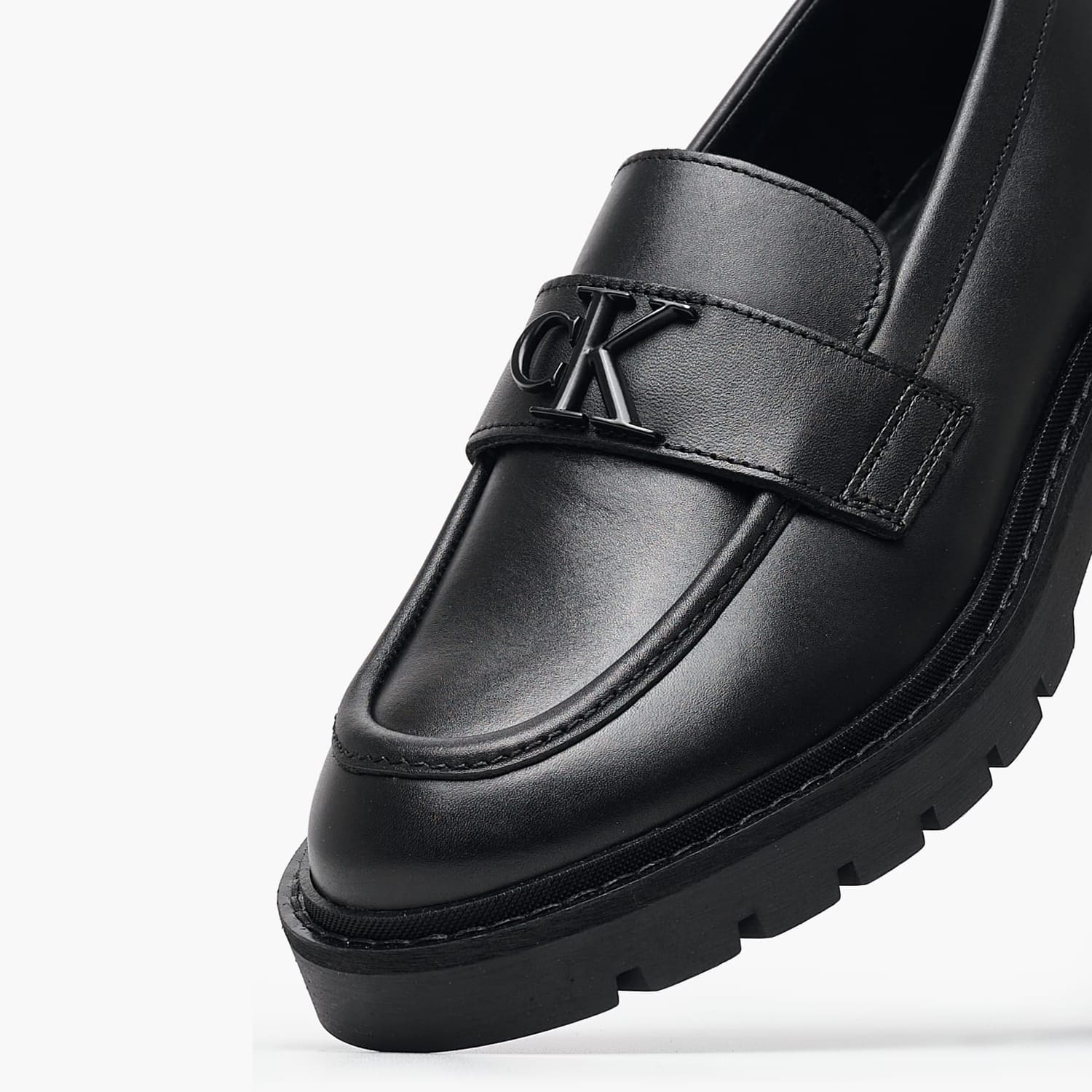 Γυναικεία Μοκασίνια Loafer.Hw Μαύρο Δέρμα Calvin Klein