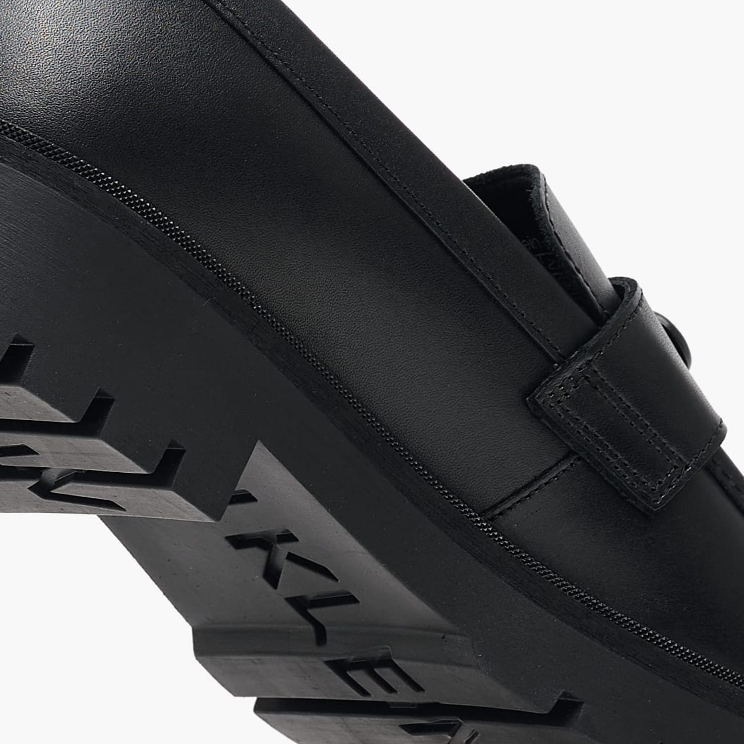 Women Moccasins Loafer.Hw Black Leather Calvin Klein Women Moccasins Loafer.Hw Black Leather Calvin Klein