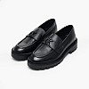 Women Moccasins Loafer.Hw Black Leather Calvin Klein Women Moccasins Loafer.Hw Black Leather Calvin Klein