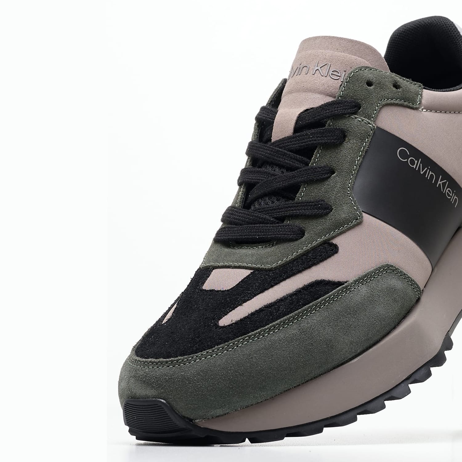 Ανδρικά Παπούτσια Casual Low.Lace Πράσινο Δέρμα Καστόρι Calvin Klein