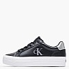 Γυναικεία Παπούτσια Casual Vulc.Flatf Μαύρο Δέρμα Calvin Klein Γυναικεία Παπούτσια Casual Vulc.Flatf Μαύρο Δέρμα Calvin Klein