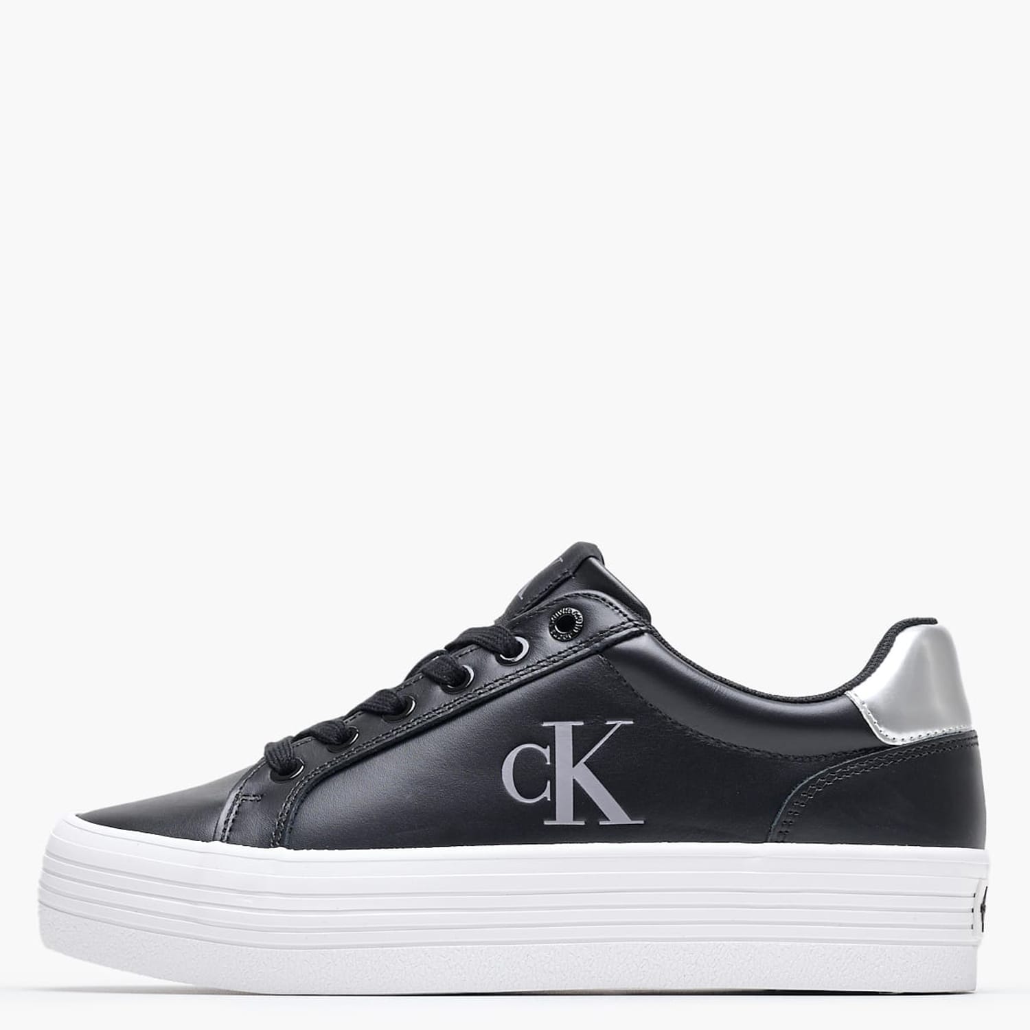 Γυναικεία Παπούτσια Casual Vulc.Flatf Μαύρο Δέρμα Calvin Klein