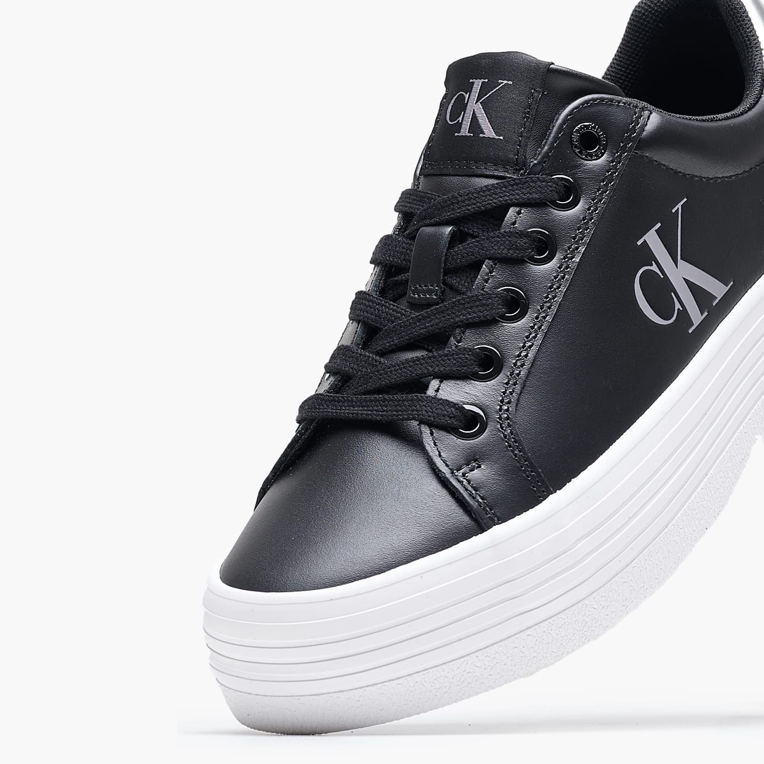 Γυναικεία Παπούτσια Casual Vulc.Flatf Μαύρο Δέρμα Calvin Klein