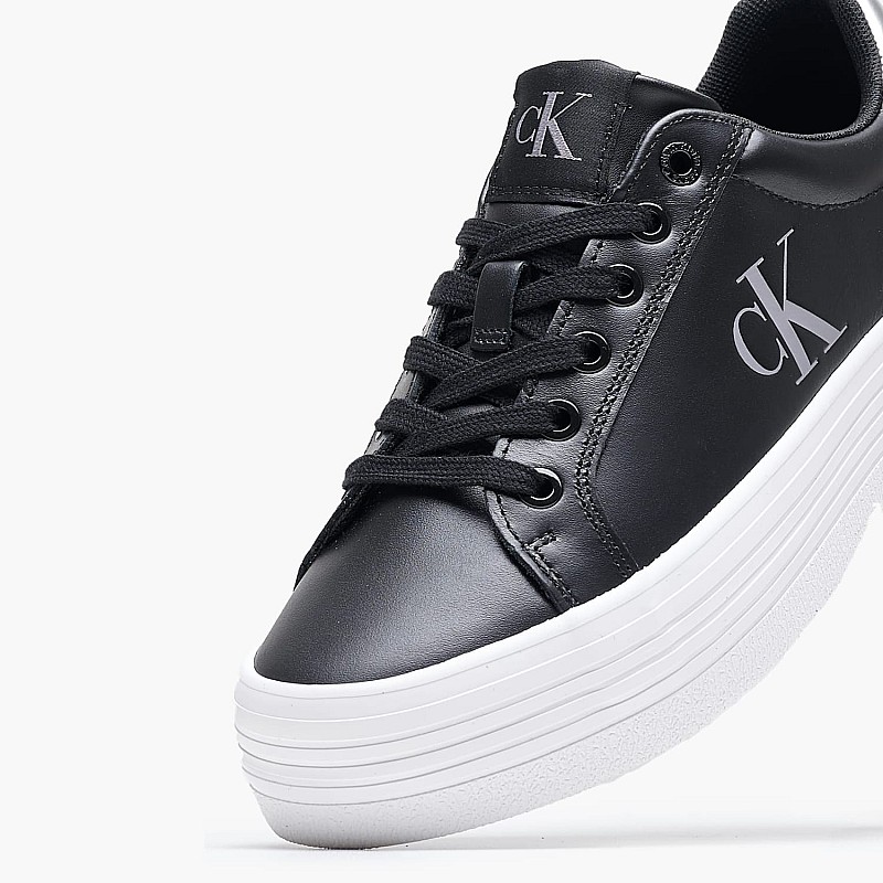 Γυναικεία Παπούτσια Casual Vulc.Flatf Μαύρο Δέρμα Calvin Klein