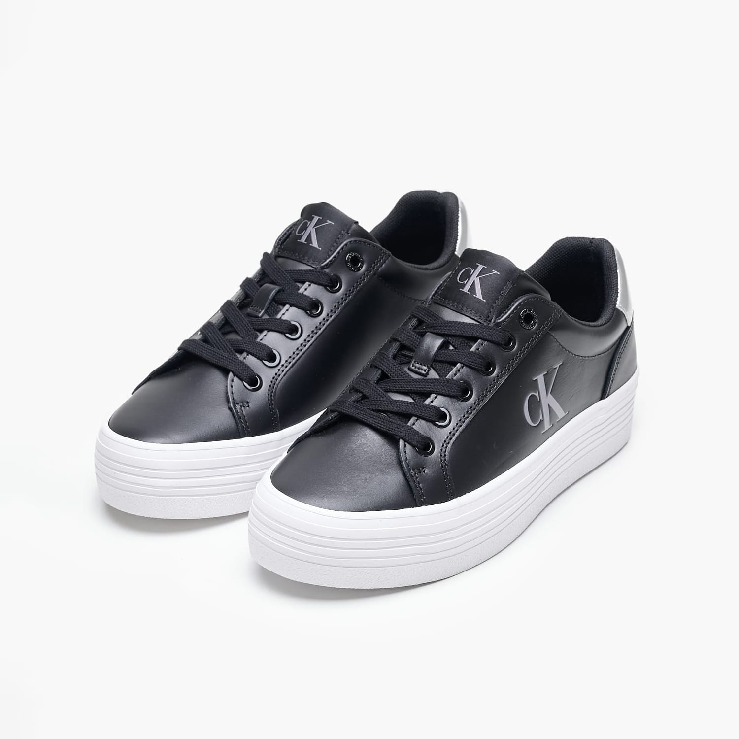 Γυναικεία Παπούτσια Casual Vulc.Flatf Μαύρο Δέρμα Calvin Klein Γυναικεία Παπούτσια Casual Vulc.Flatf Μαύρο Δέρμα Calvin Klein