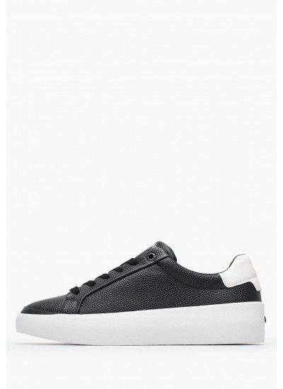 Women Casual Shoes Vulc.Lth Black Leather Calvin Klein