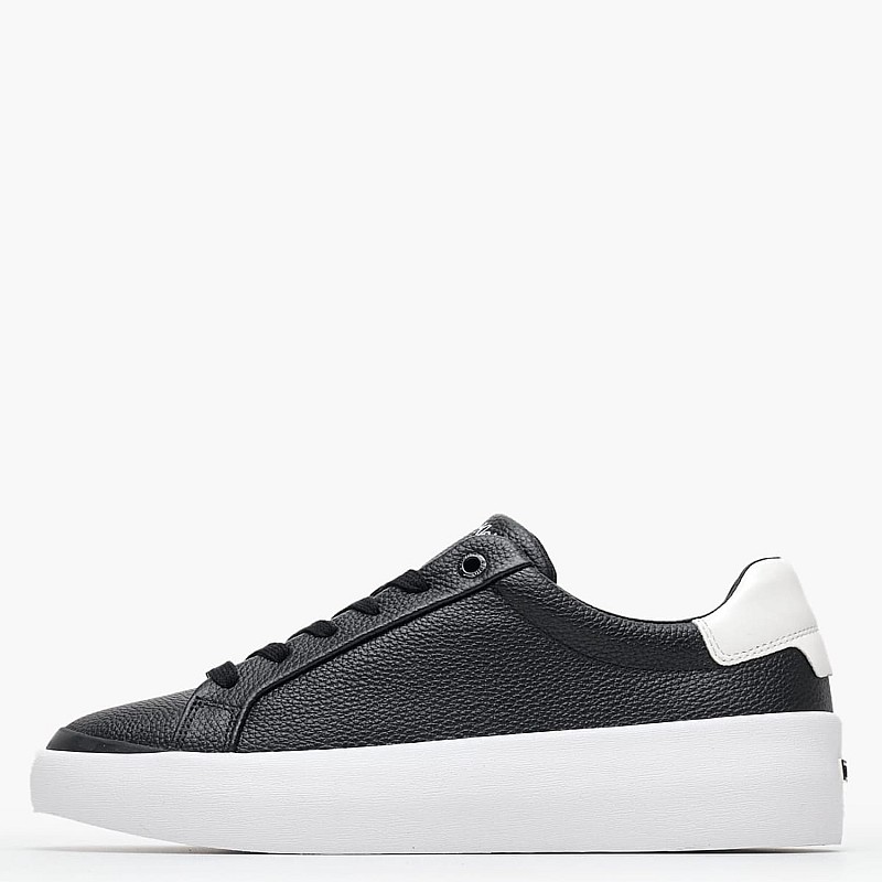 Γυναικεία Παπούτσια Casual Vulc.Lth Μαύρο Δέρμα Calvin Klein