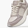 Γυναικεία Παπούτσια Casual Wedge.Runner.Ml Μπεζ Δέρμα Calvin Klein