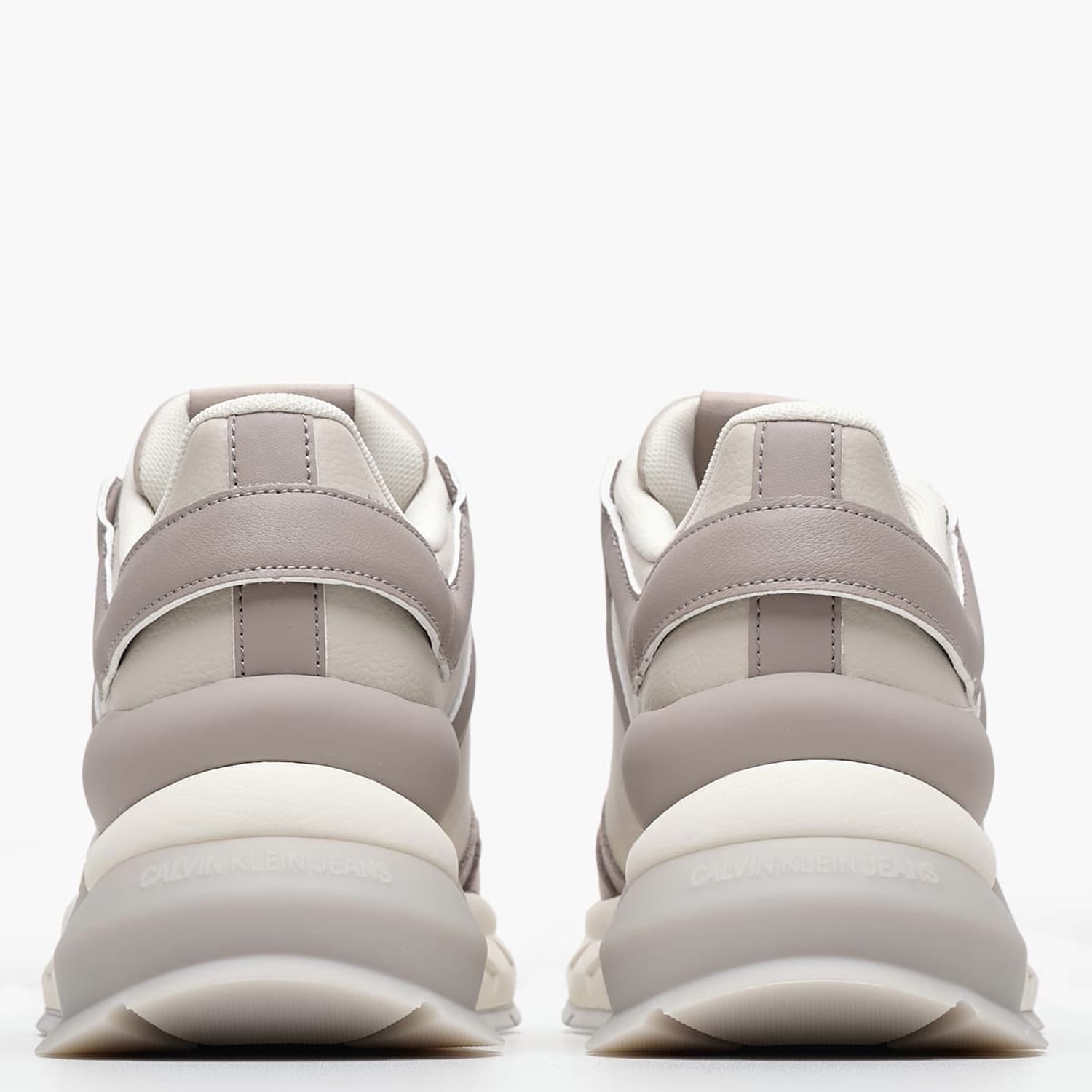 Γυναικεία Παπούτσια Casual Wedge.Runner.Ml Μπεζ Δέρμα Calvin Klein