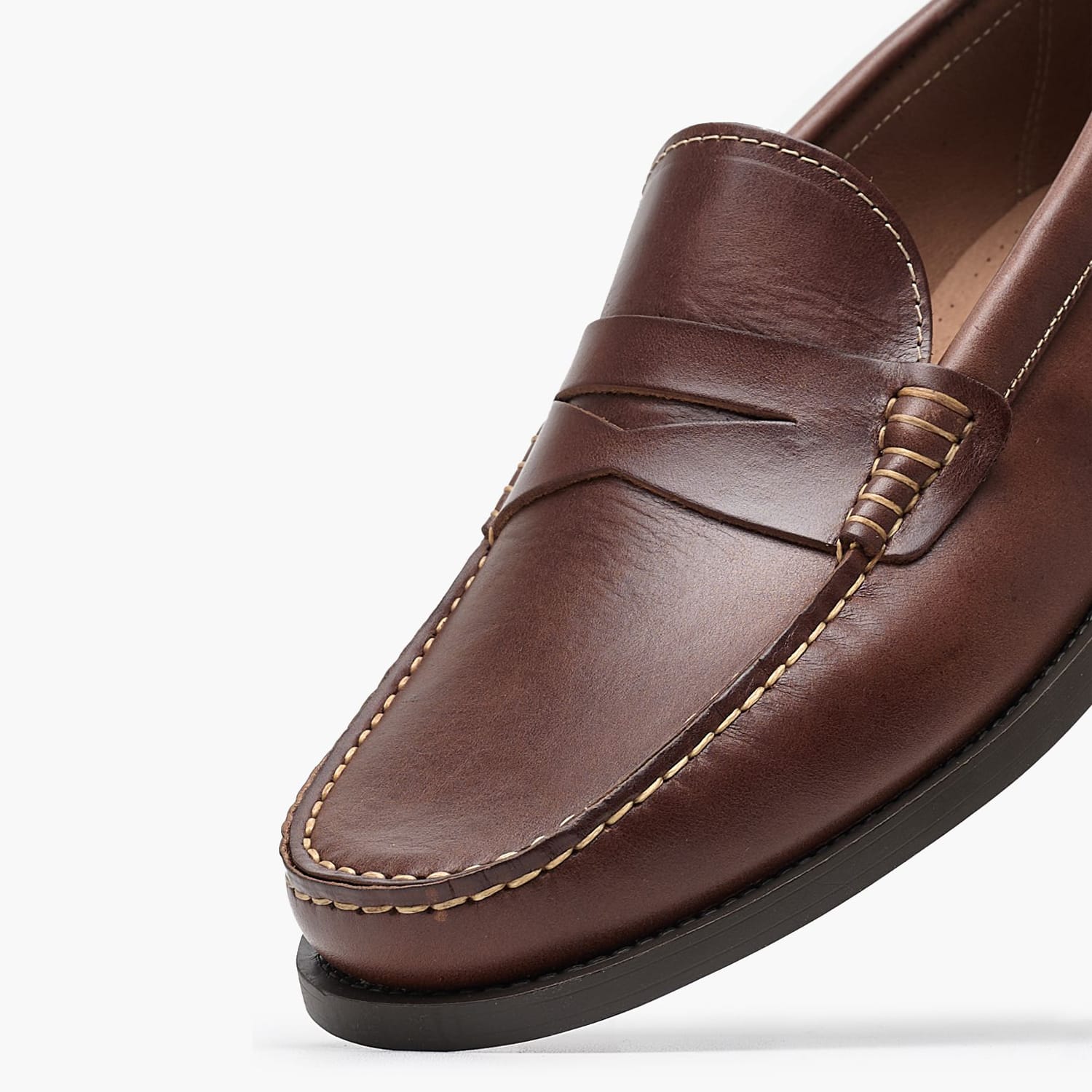 Men Moccasins 347300 Brown Leather Sea and City