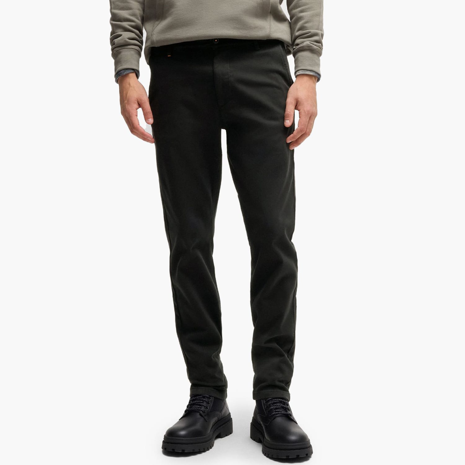 Ανδρικά Παντελόνια Chino.Slim Μαύρο Βαμβάκι Boss