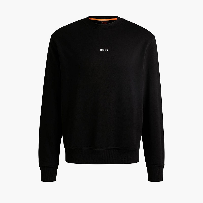 Men's Footer Wesmall.Crew Black Cotton Boss