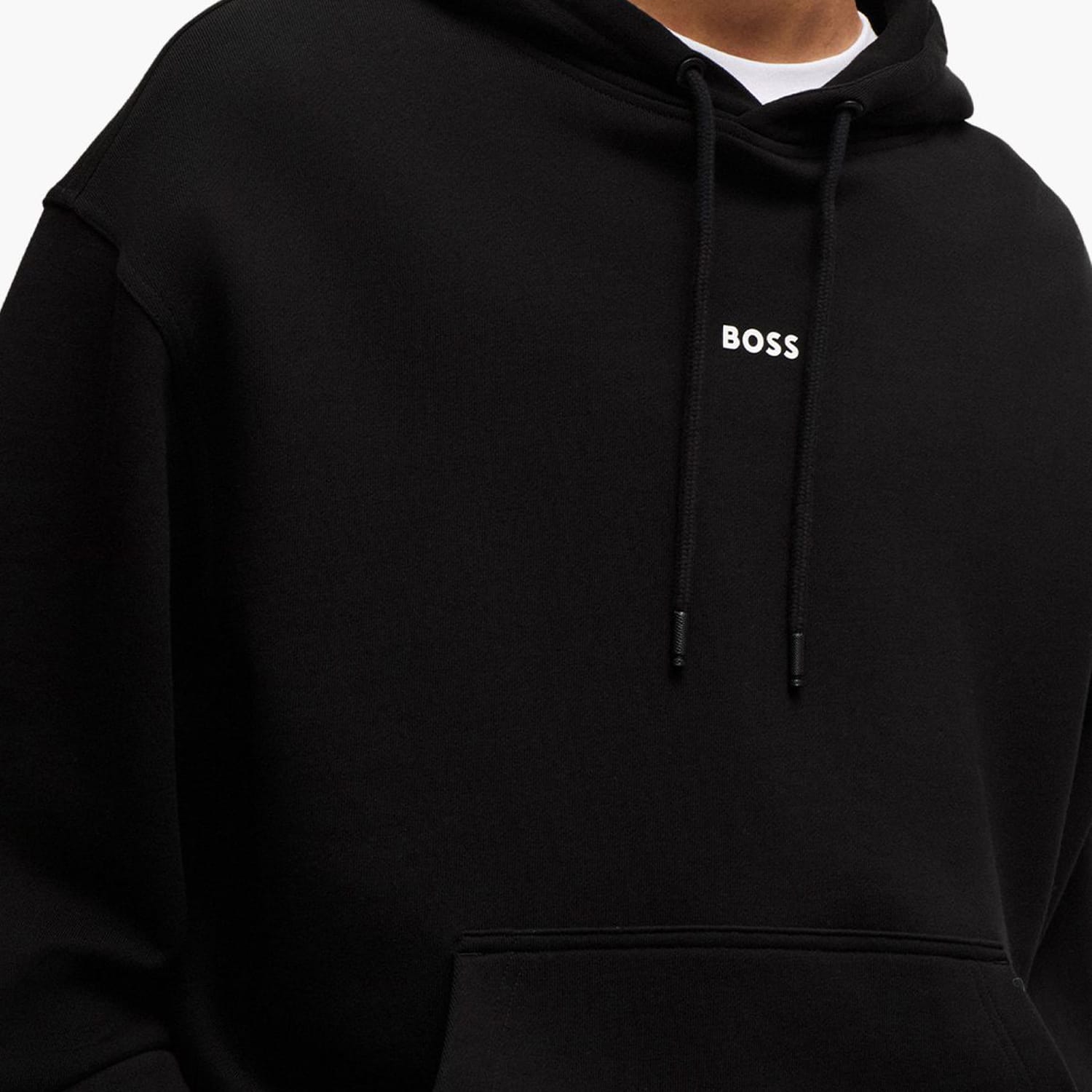 Ανδρικά Φούτερ Wesmall.Hood Μαύρο Βαμβάκι Boss Ανδρικά Φούτερ Wesmall.Hood Μαύρο Βαμβάκι Boss