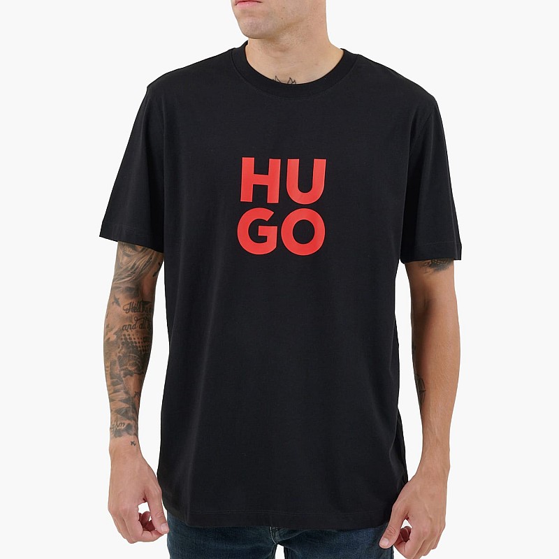 Ανδρικές Μπλούζες Daltorip Μαύρο Βαμβάκι Hugo