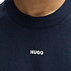 Ανδρικές Μπλούζες Dapolino Σκούρο Μπλε Βαμβάκι Hugo Μπλούζες Hugo Dapolino-DarkBlue