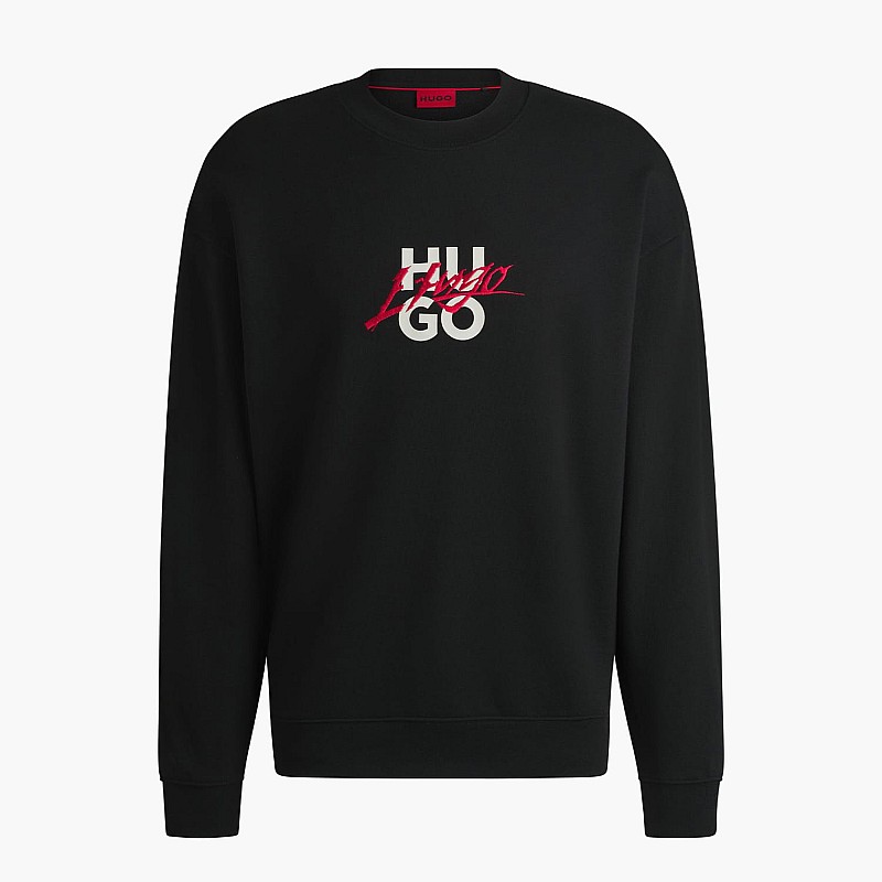 Men's Footer Dlogonty Black Cotton Hugo