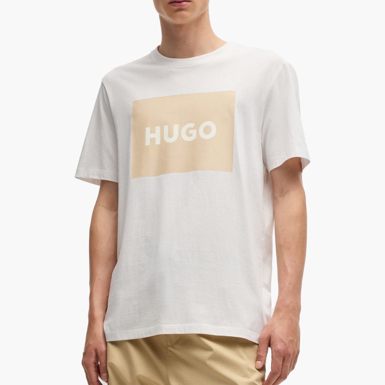 Ανδρικές Μπλούζες Dulive222 Άσπρο Βαμβάκι Hugo