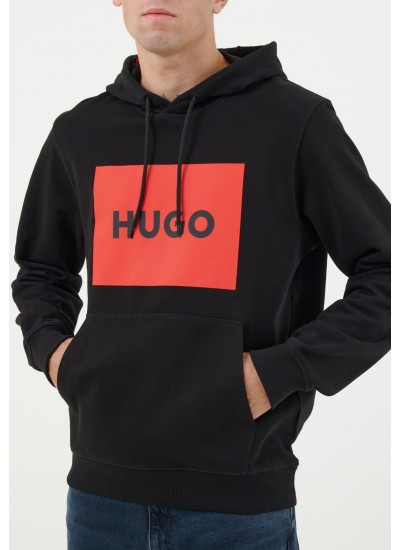 Ανδρικά Φούτερ Duratschi223 Μαύρο Βαμβάκι Hugo