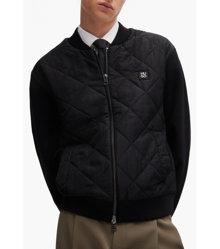 Men Jackets Sybor Black Polyamid Hugo Men Jackets Sybor Black Polyamid Hugo