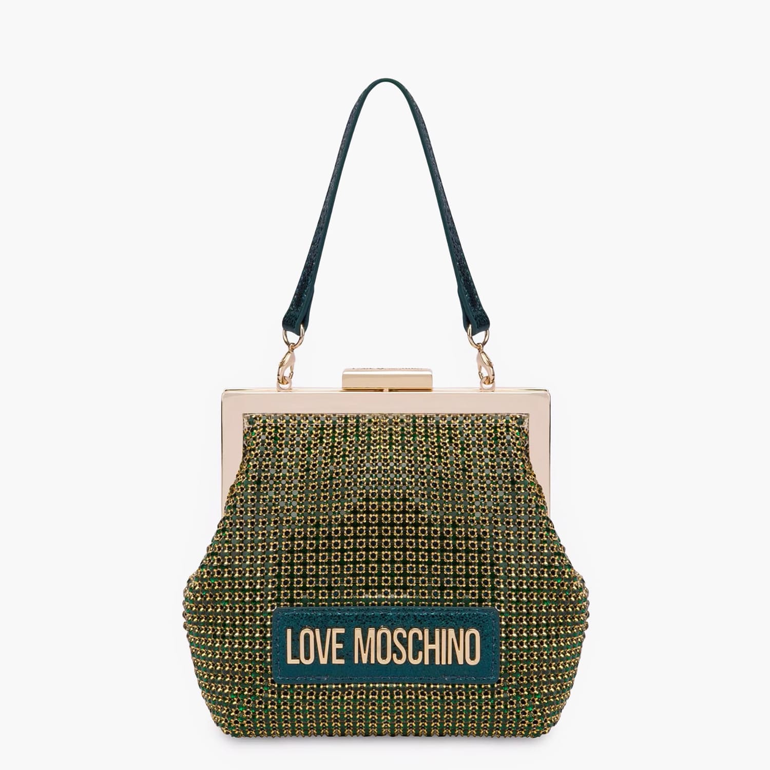 Γυναικείες Τσάντες JC4043 Χρυσό Strass Love Moschino