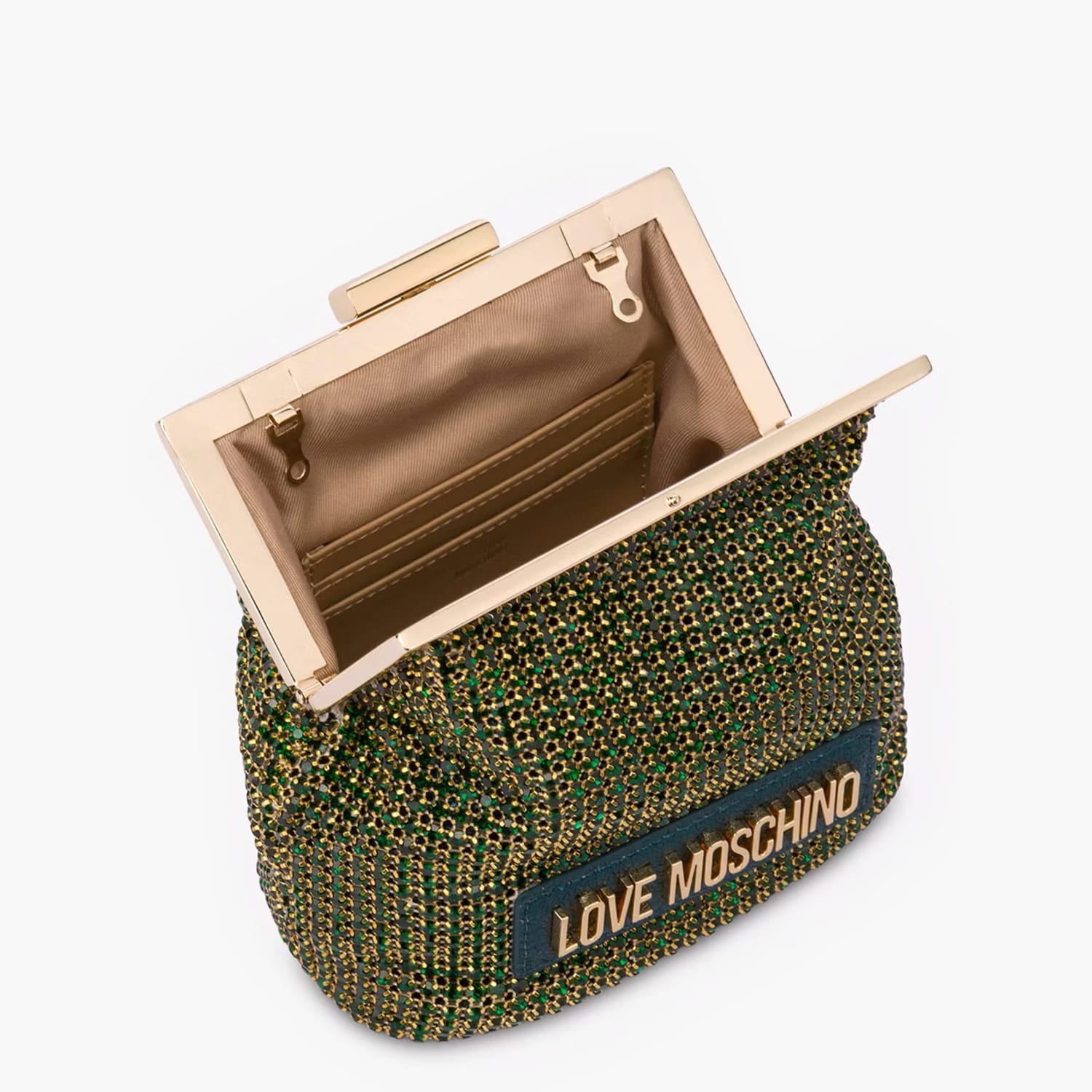 Γυναικείες Τσάντες JC4043 Χρυσό Strass Love Moschino Γυναικείες Τσάντες JC4043 Χρυσό Strass Love Moschino