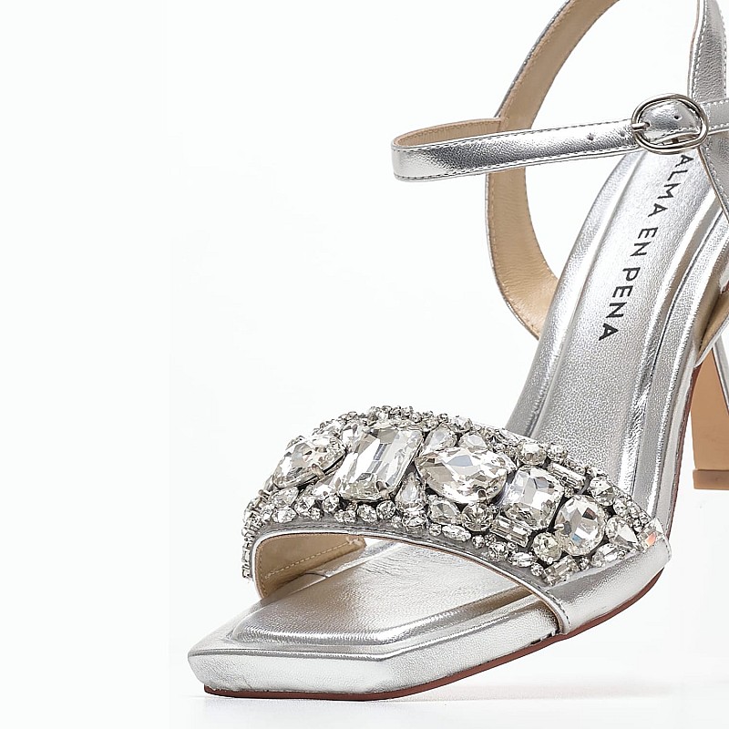 Women Sandals I240067 Silver Leather Alma En Pena
